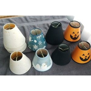 Collection of electric candle lampshades